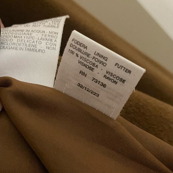 Max Mara Virgin Wool Cashmere Coat US 8 Brown Collared Barn Chore Coat Luxury - Picture 11 of 16